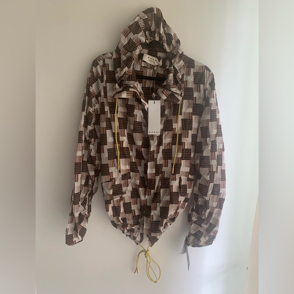 MARNI Geometric Ovsersized Windbreaker Jacket - Size 38 - NWT + RARE